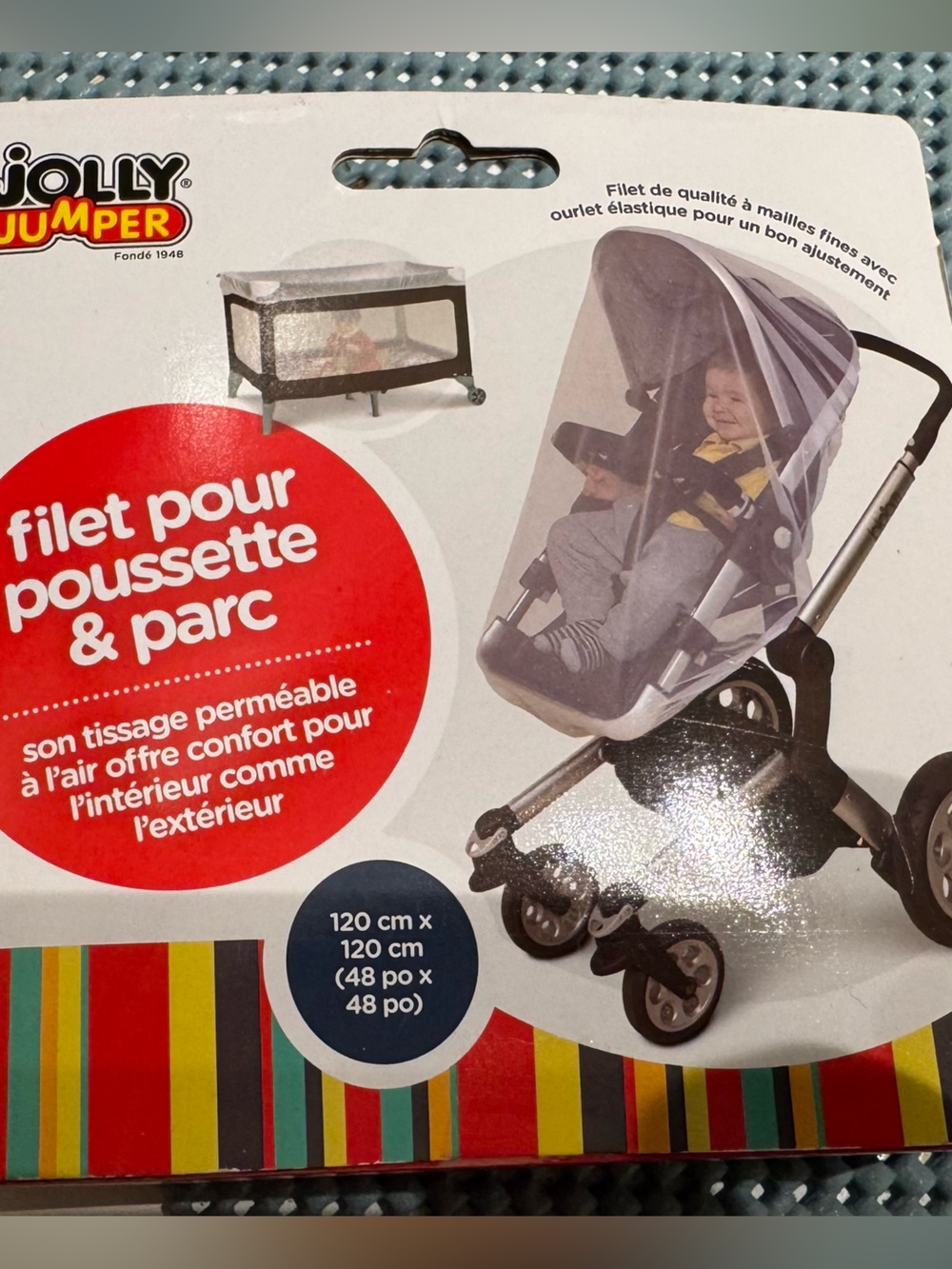 White Mesh Stroller & Playard Net - Insect Protection